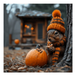 Het geheime bosfeest van het eekhoorn Ai afbeeldin Perfect Poster