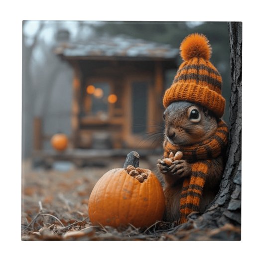 Het geheime bosfeest van het eekhoorn Ai afbeeldin Tegeltje (Voorkant)