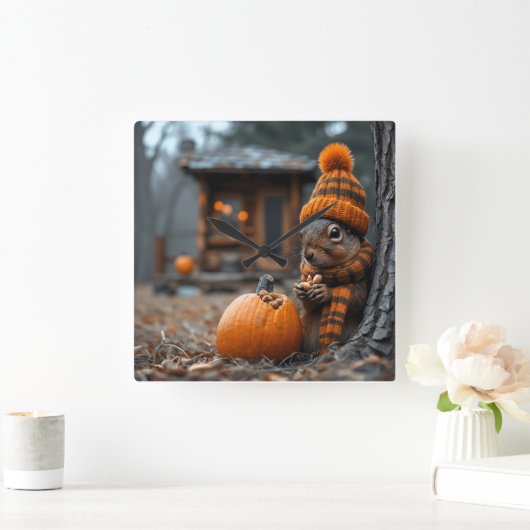 Het geheime bosfeest van het eekhoorn Ai afbeeldin Vierkante Klok (Huis)