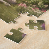 Het geheime dorp: rustieke huis puzzel legpuzzel (Zijkant)