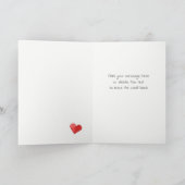 Het geheime Gele Hart van het Document van de Feestdagen Kaart (Binnen)