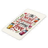 Het geheime ingrediënt is altijd een liefdeskeuken magneet (Linkerzijde)