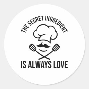 HET GEHEIME INGREDIËNT IS ALTIJD LIEFDE RONDE STICKER