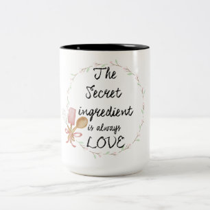 Het Geheime Ingrediënt Is Altijd Liefde Tweekleurige Koffiemok