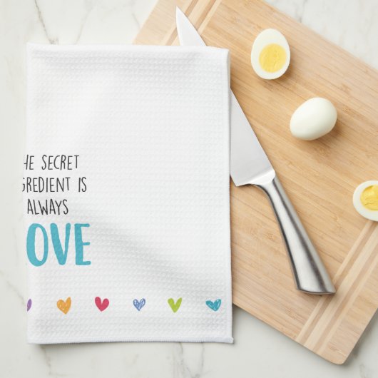 Het geheime ingrediënt is altijd LOVE Theedoek (Quarter Fold)