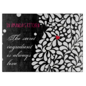 Het geheime ingrediënt is liefde gepersonaliseerd snijplank (Voorkant)