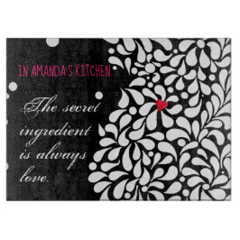 Het geheime ingrediënt is liefde gepersonaliseerd snijplank