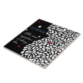 Het geheime ingrediënt is liefde gepersonaliseerd tegeltje (Zijkant)