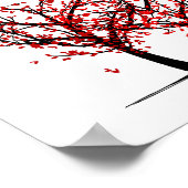 Het geheime ingrediënt is Love Red Tree Hearts Poster (Hoek)