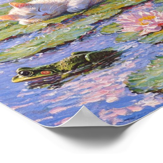 Het geheime leven van de katten van Monet Poster (Hoek)