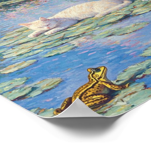 Het geheime leven van de katten van Monet Poster (Hoek)