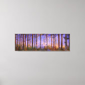 Het geheime pad van de herten - Brede boslandschap Canvas Afdruk (Voorkant)