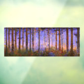 Het geheime pad van de herten - Brede boslandschap Raamsticker (Vel 3)