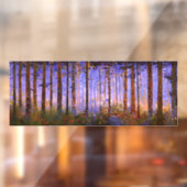Het geheime pad van de herten - Brede boslandschap Raamsticker (Vel 2)