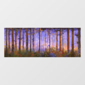 Het geheime pad van de herten - Brede boslandschap Raamsticker (Vel)