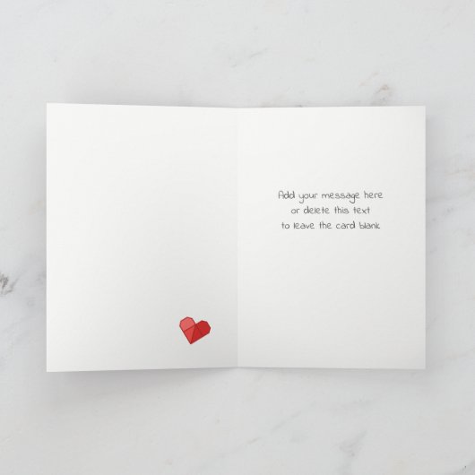 Het geheime Roze van het Hart van het Document van Feestdagen Kaart (Binnen)