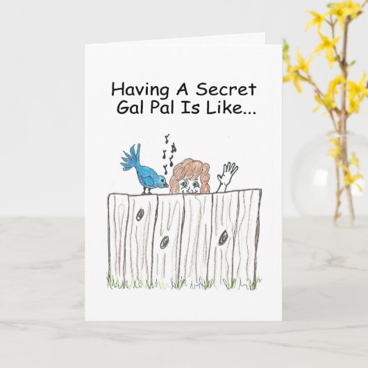 Het geheime Wenskaart van de gal- Vriend Kaart (Gele Bloem)