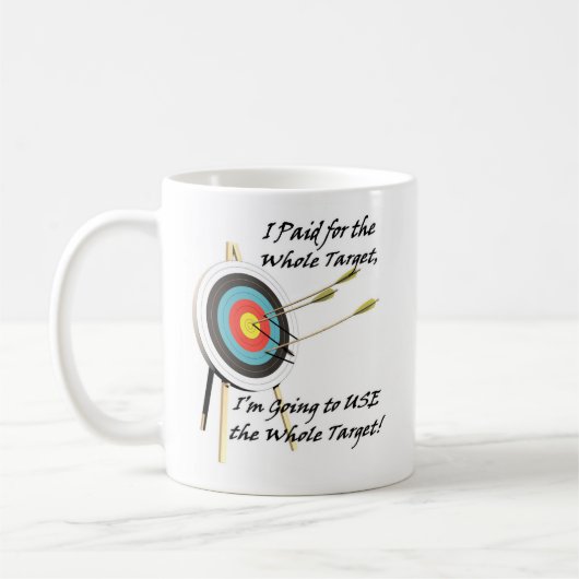 Het gehele doel - Archery Koffiemok (Links)