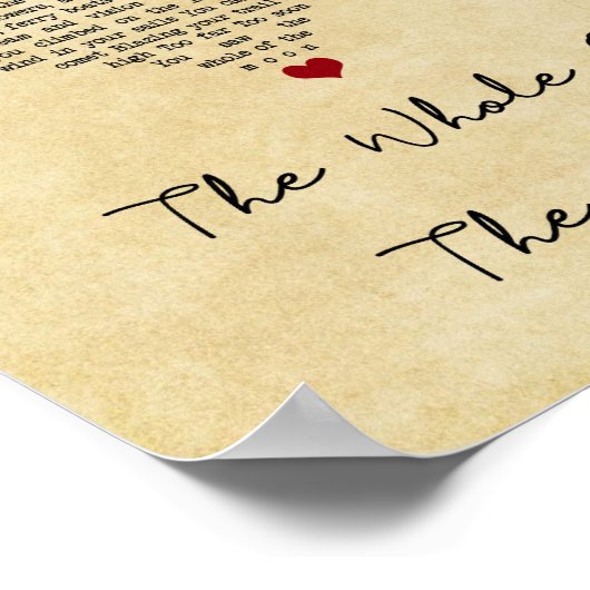 Het gehele  moonhartzong Lyric Poster (Hoek)