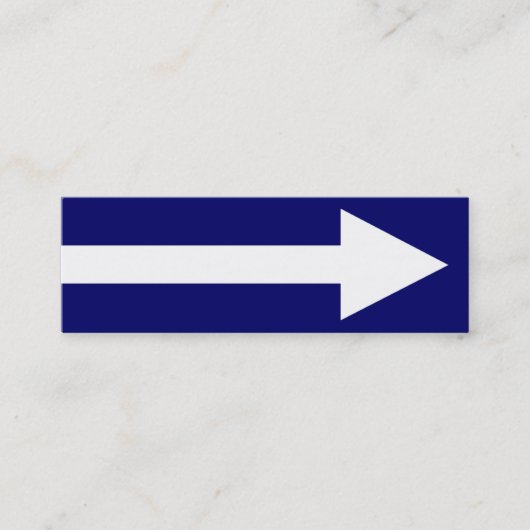 Het gehele punt II - Donkerblauw en wit Mini Visitekaartje (Voorkant)