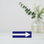 Het gehele punt II - Donkerblauw en wit Mini Visitekaartje (Staand voorkant)