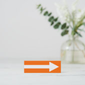 Het gehele punt II - Oranje, wit en grijs Mini Visitekaartje (Staand voorkant)