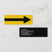Het gehele punt II - zwart en ambergeel Mini Visitekaartje (Voorkant / Achterkant)