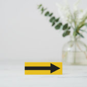 Het gehele punt II - zwart en ambergeel Mini Visitekaartje (Staand voorkant)