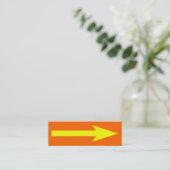 Het gehele punt - Oranje, geel en grijs Mini Visitekaartje (Staand voorkant)