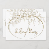 Het geheugen van de Levenaar Elegant Floral Gold M Kaart (Voorkant / Achterkant)