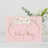 Het geheugen van de Levenaar Elegant Floral Gold M Kaart (Staand voorkant)