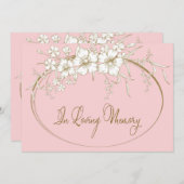 Het geheugen van de Levenaar Elegant Floral Gold M Kaart (Voorkant / Achterkant)