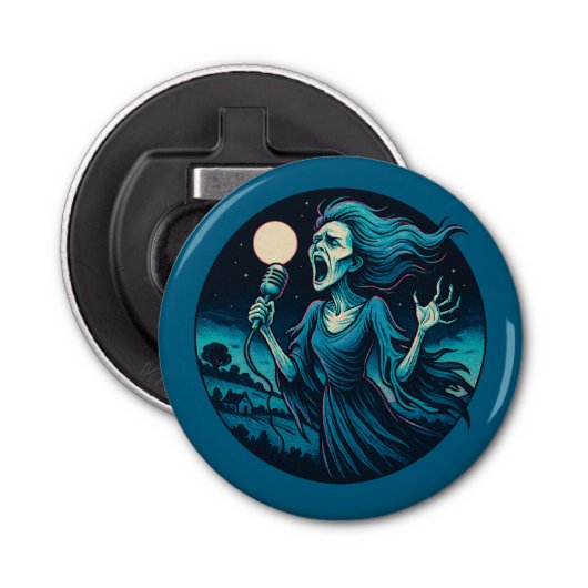 Het gehuil van de Banshee Button Flesopener (Voorkant)