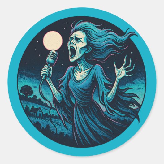 Het gehuil van de Banshee Ronde Sticker (Voorkant)
