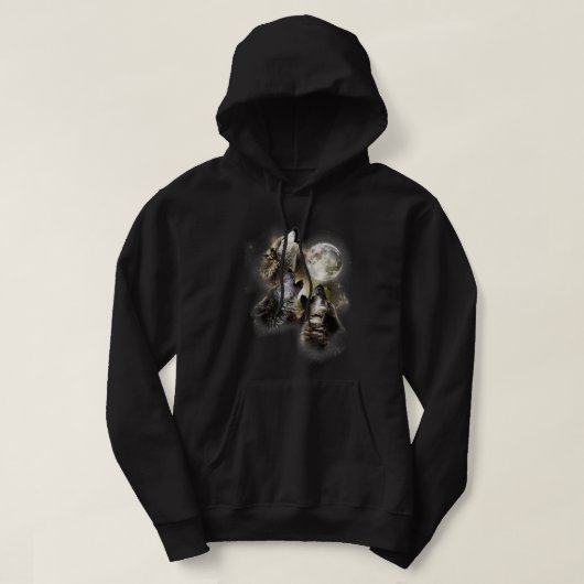 Het gehuil van de Moon Wolves Wolf Animal T-Shirt (Design voorkant)
