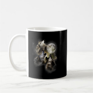 Het gehuil van de Moon Wolves Wolf Animal T-Shirt Koffiemok