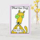 Het geïnformeerde Wenskaart van de Hond, Kaart (Gele Bloem)