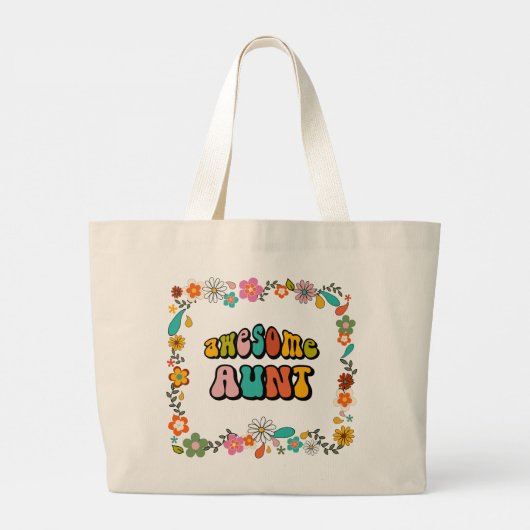 Het geïnspireerde design van de geweldige tante 70 grote tote bag (Achterkant)