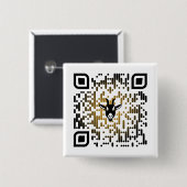 Het geitennetwerk - QR-code - Pin Vierkante Button 5,1 Cm (Voorkant /achterkant)