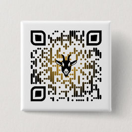 Het geitennetwerk - QR-code - Pin Vierkante Button 5,1 Cm