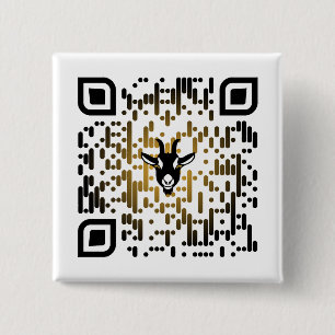Het geitennetwerk - QR-code - Pin Vierkante Button 5,1 Cm