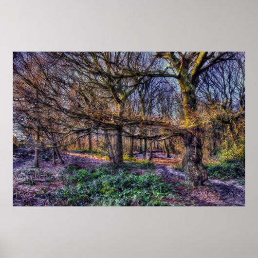 Het gekantelde bos 1 poster (Voorkant)