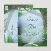 Het gekantelde bos van Woodland bewaart de Datum W Aankondigingskaart (Voorkant / Achterkant)