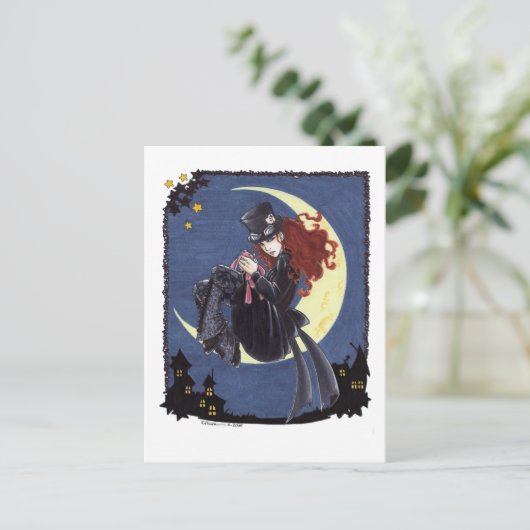 Het gekke briefkaart van de Hoedenmaker (Staand voorkant)