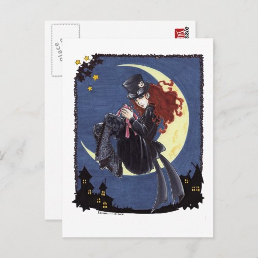 Het gekke briefkaart van de Hoedenmaker (Voorkant / Achterkant)