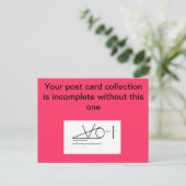 Het gekke briefkaart van de Rand van de wig (Staand voorkant)