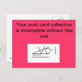 Het gekke briefkaart van de Rand van de wig (Voorkant / Achterkant)