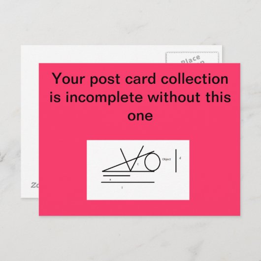 Het gekke briefkaart van de Rand van de wig (Voorkant / Achterkant)