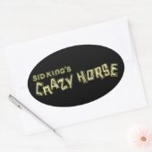 het gekke paard van sid koning ovale sticker (Envelop)