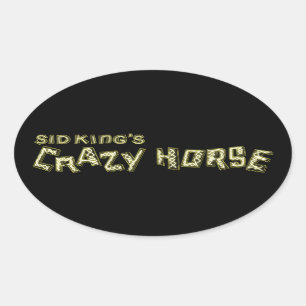 het gekke paard van sid koning ovale sticker